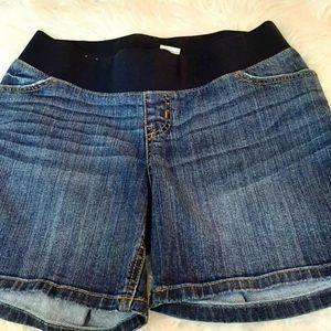 LIZ LANGE Y2K Denim Jean  Maternity Shorts 28x15 L inseam 7